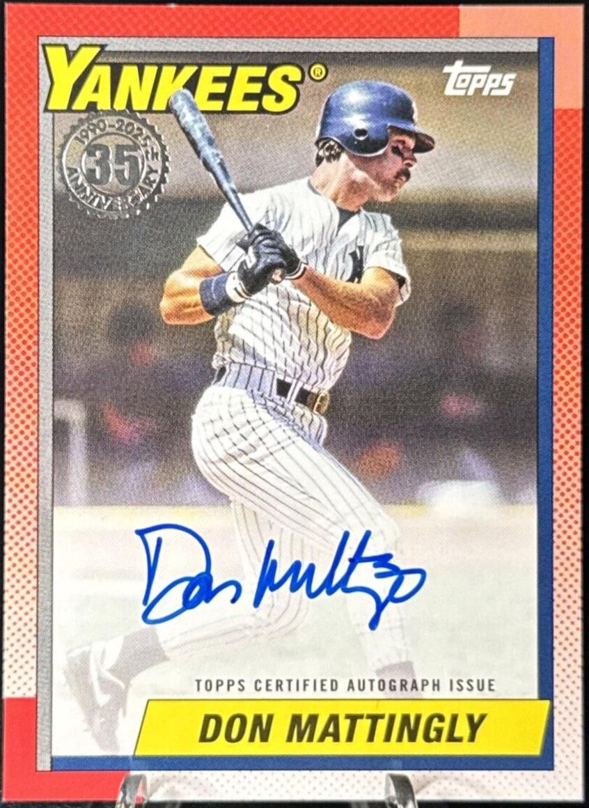 Don Mattingly #90AU-DM Baseball Cards 2025 Topps 1990 Autograph