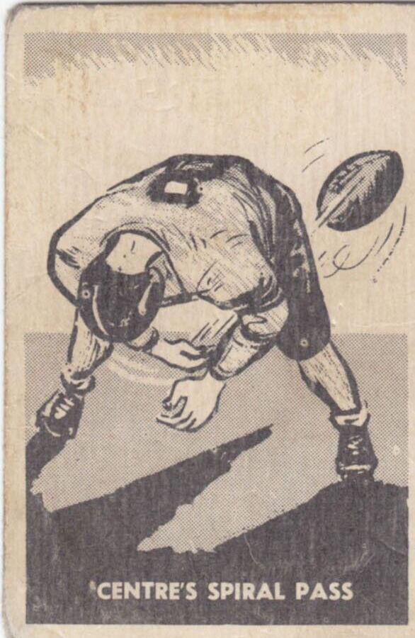 Centre's Spiral Pass #8 Football Cards 1952 Parkhurst CFL