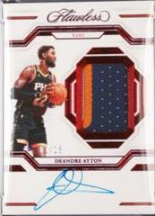 Deandre Ayton [Ruby Horizontal Patch Auto] #7 Basketball Cards 2022 Panini Flawless Patch Autograph Prices