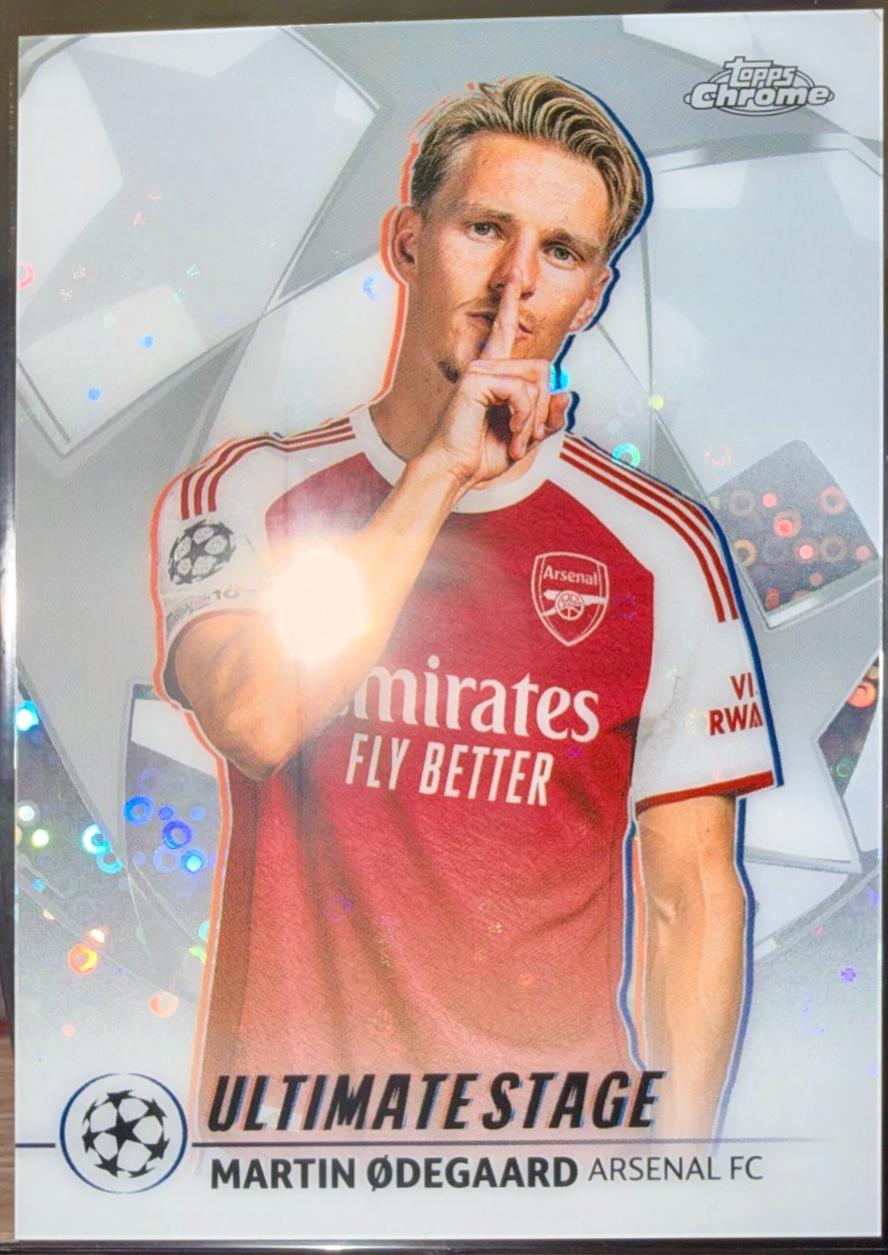 2025 Topps UEFA Ultimate Stage Chrome Martin Odegaard #US-6 card
