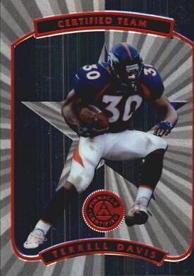 Terrell Davis #8 Football Cards 1997 Pinnacle Certified Team