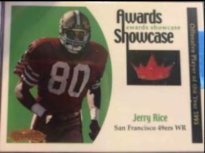 Jerry Rice Football Cards 2001 Fleer Showcase Awards Memorabilia