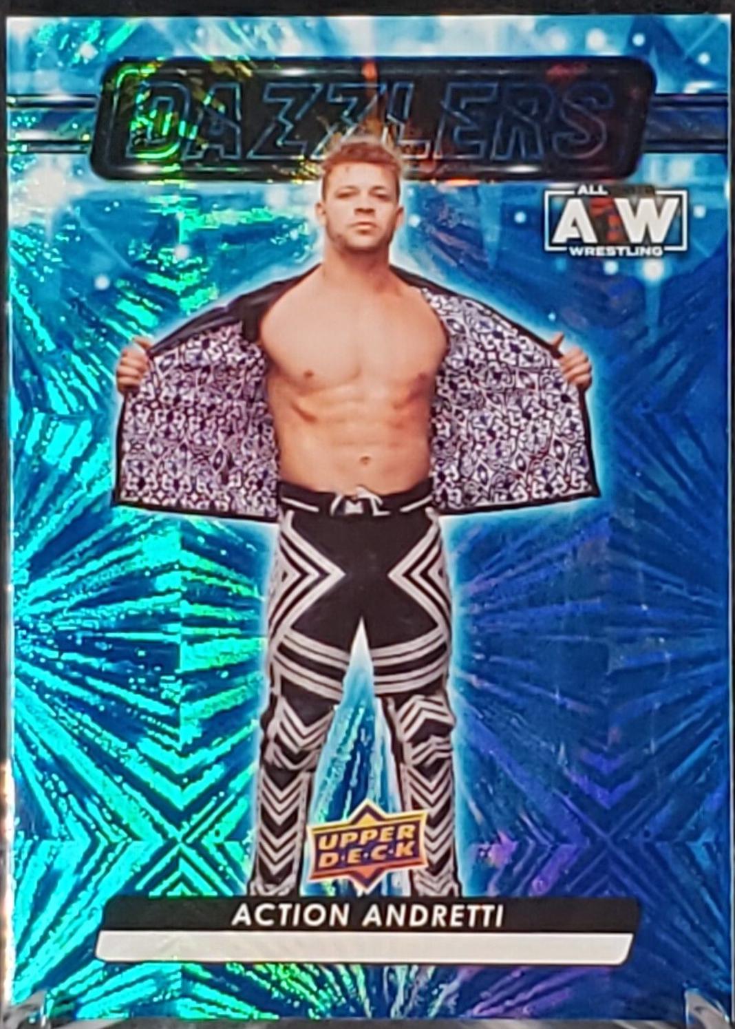 Action Andretti #DZ-1 Wrestling Cards 2024 Upper Deck AEW Dazzlers Blue