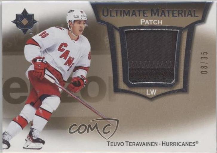 Teuvo Teravainen #UMS-TE Hockey Cards 2022 Upper Deck Ultimate Collection Premium Material