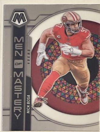 Nick Bosa #MM-14 Football Cards 2023 Panini Mosaic Men of Mastery