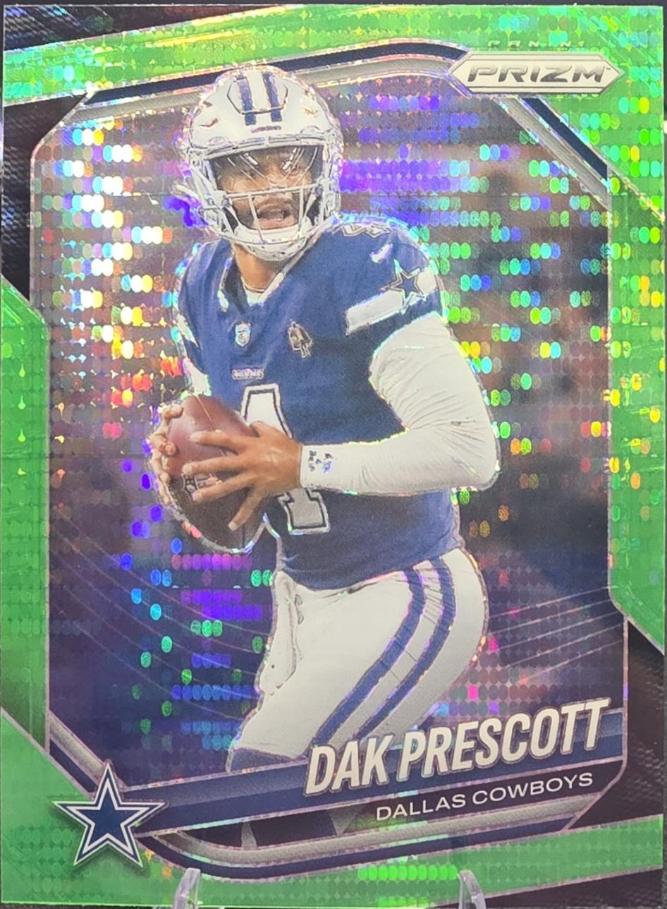2025 Panini Prizm Dak Prescott [Neon Green Pulsar] #57 card