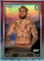Jake Paul [Red Refractor] #1 Boxing Cards 2024 Topps Chrome Prices