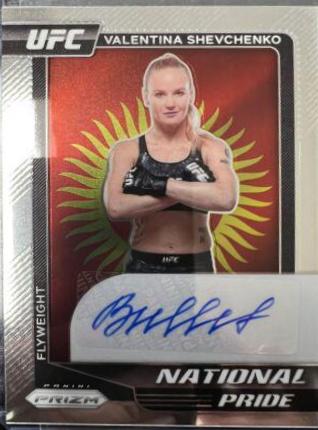 Valentina Shevchenko #NP-VSH Ufc Cards 2021 Panini Chronicles UFC National Pride Signatures