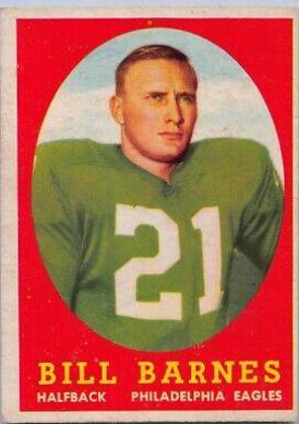 Bill Barnes #4 Football Cards 1958 Topps