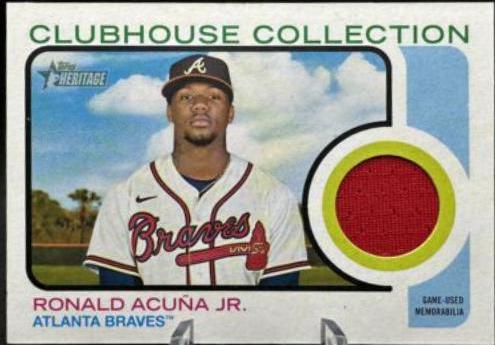 Ronald Acuña Jr. #CC-RAJ 2022 Topps Heritage Baseball Clubhouse Collection Relics