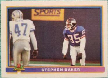 Stephen Baker #374 1991 Bowman Football