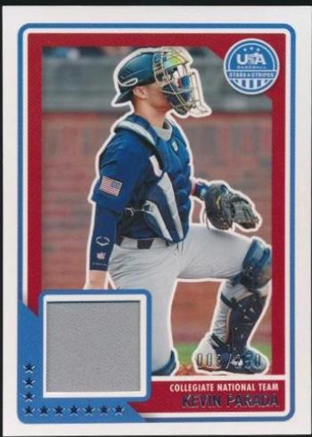 Kevin Parada #USAM-KP 2023 Panini Stars & Stripes USA Material Baseball