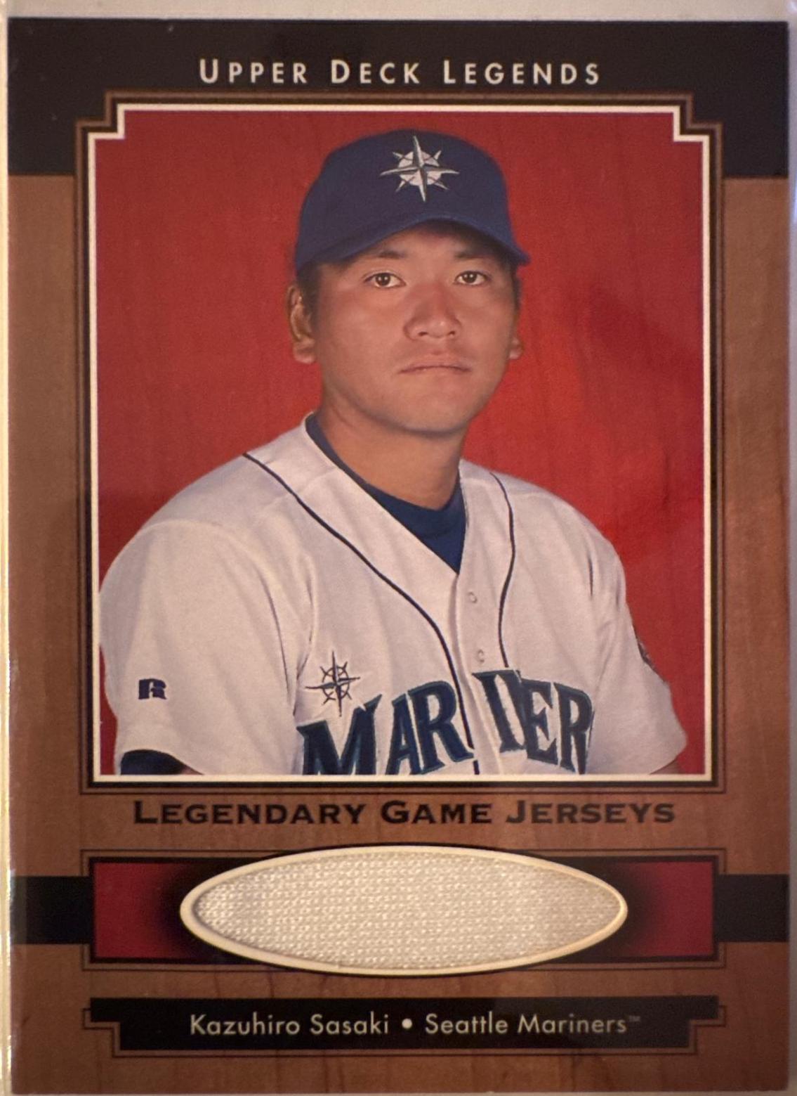 Kazuhiro Sasaki #J-KS Baseball Cards 2001 Upper Deck Legends Legendary Game Jerseys