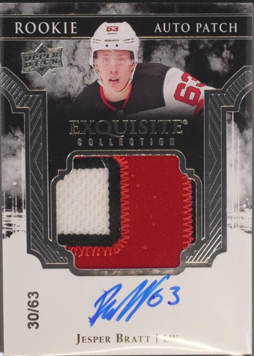 Jesper Bratt #EC-JB 2017 Upper Deck The Cup Exquisite Rookie Auto Patch Hockey