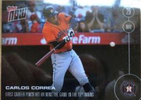 Carlos Correa #109 Baseball Cards 2016 Topps Now