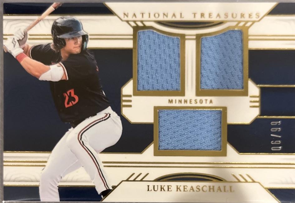 Luke Keaschall #16 2024 Panini National Treasures Game Gear Swatches Trio Baseball