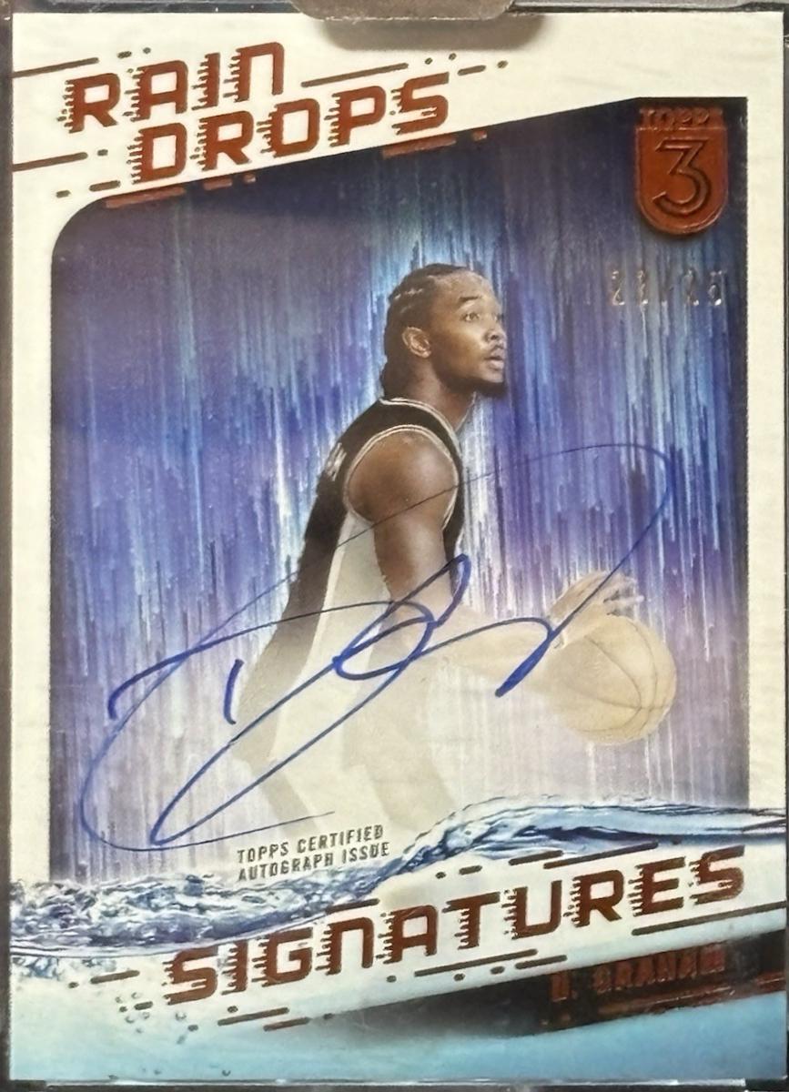 Devonte' Graham #RS-DG 2023 Topps Three Raindrops Signature Basketball