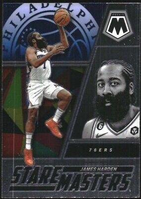James Harden #4 Basketball Cards 2022 Panini Mosaic Stare Masters