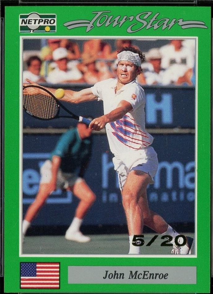 John McEnroe #9 Tennis Cards 1991 NetPro Tour Stars