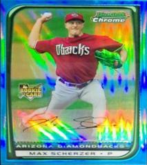 Max Scherzer [Blue Refractor] #BDP33 Baseball Cards 2008 Bowman Chrome Draft Prices