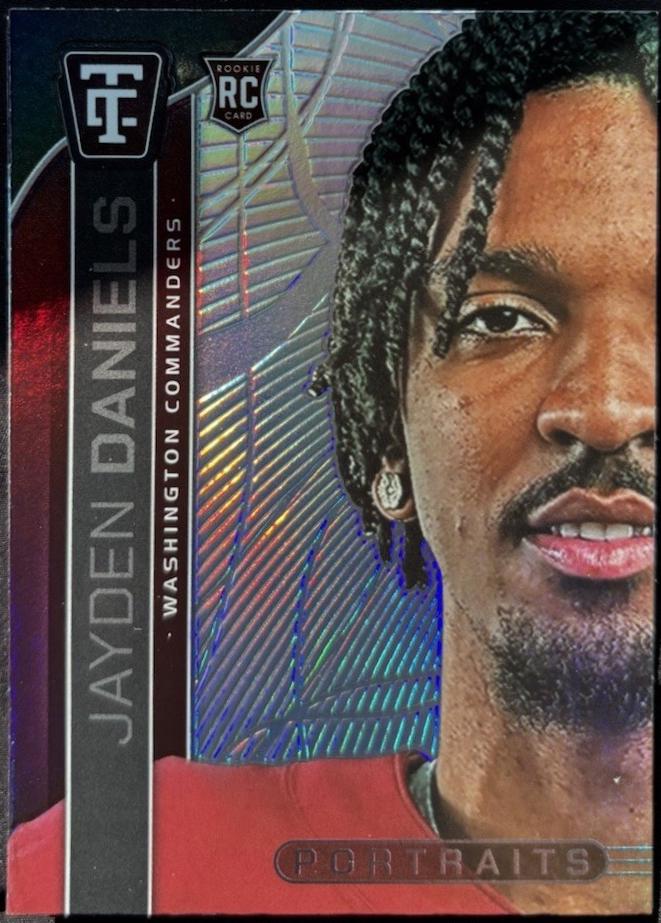 Jayden Daniels #1 Football Cards 2024 Panini Totally Certified Portraits