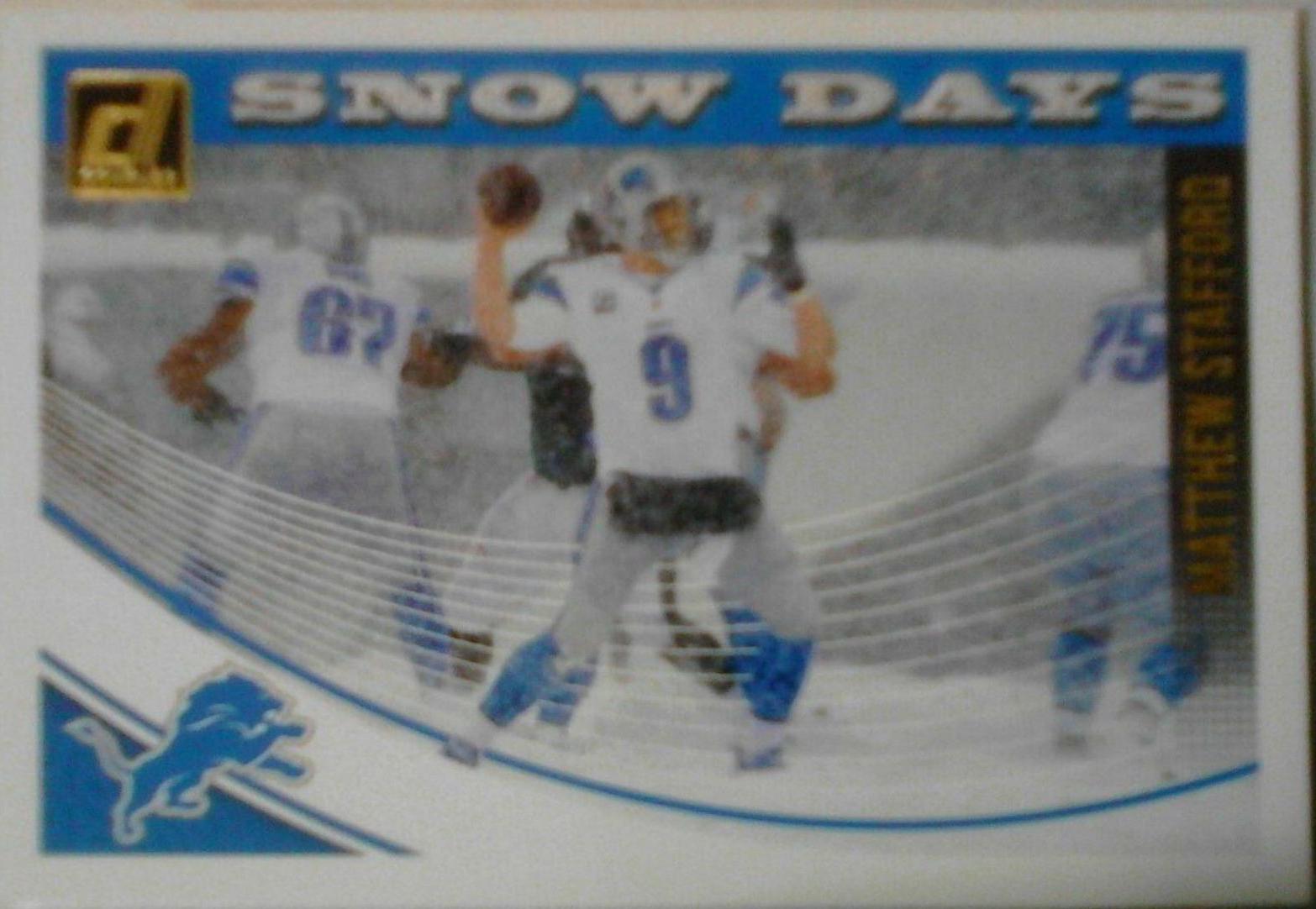 Matthew Stafford #SD-1 Football Cards 2018 Donruss Snow Days