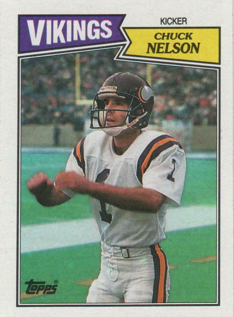 Chuck Nelson #205 Football Cards 1987 Topps