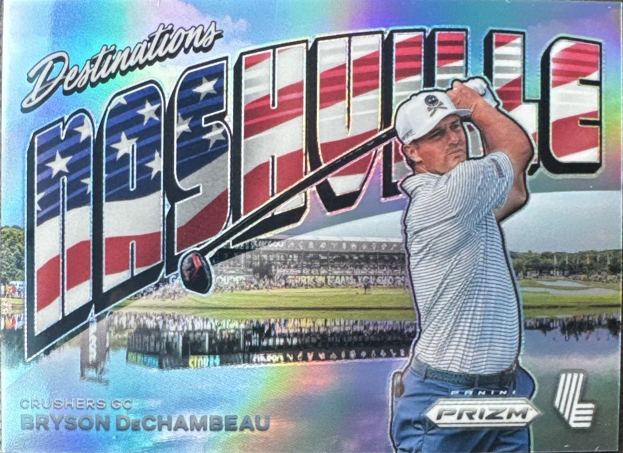 Bryson DeChambeau #9 Golf Cards 2024 Panini Prizm LIV Destinations