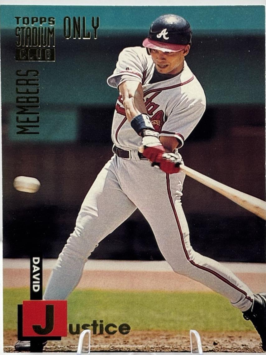 David Justice #5 Baseball Cards 1994 Stadium Club Members Only 50