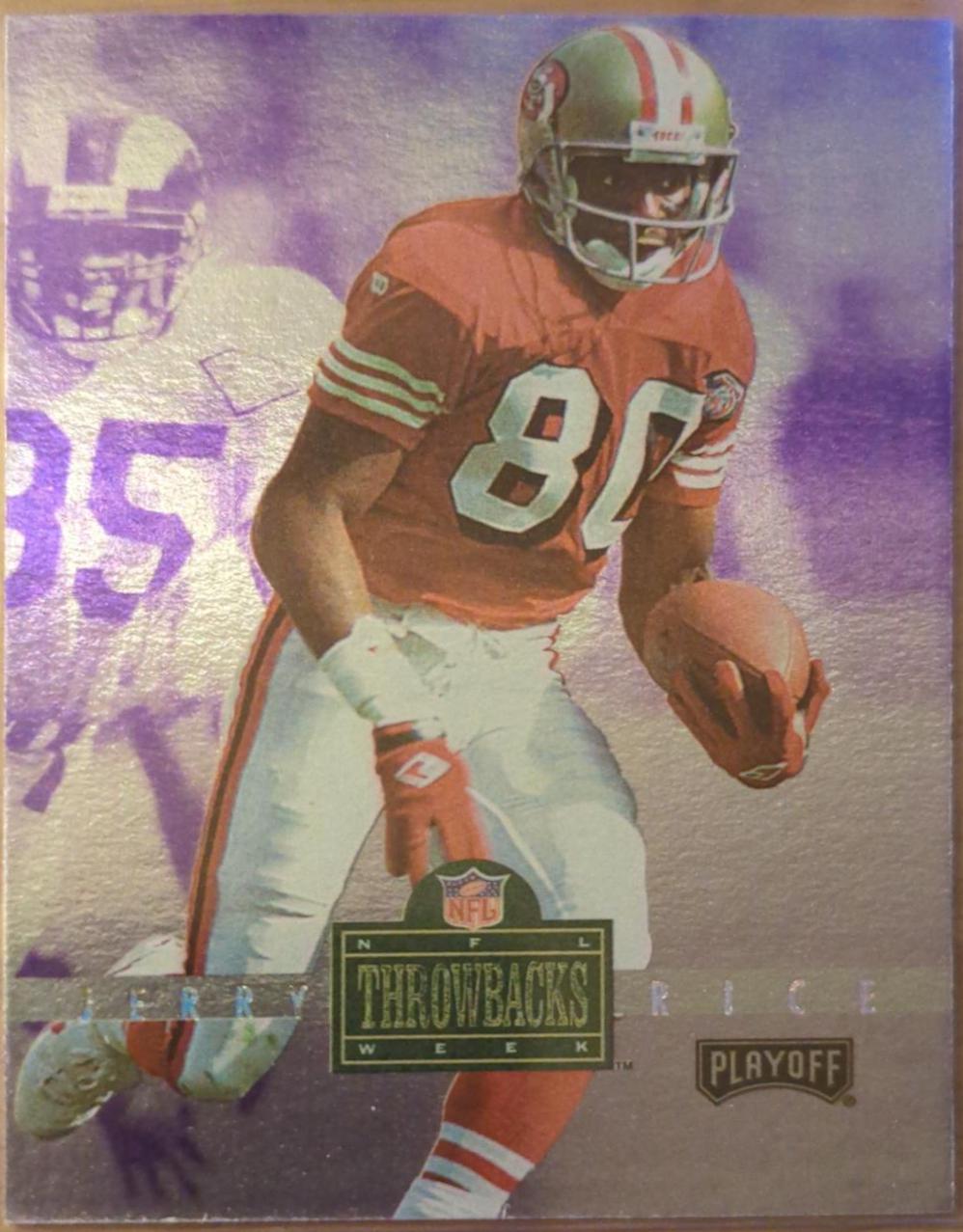 Jerry Rice #26 Football Cards 1994 Playoff Contenders Throwback