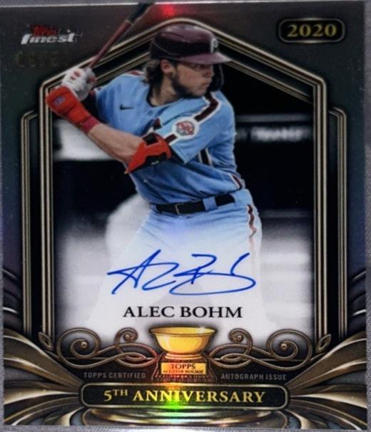 Alec Bohm #RCA-AB 2026 Topps Finest Rookie Cup Anniversary Autograph Baseball