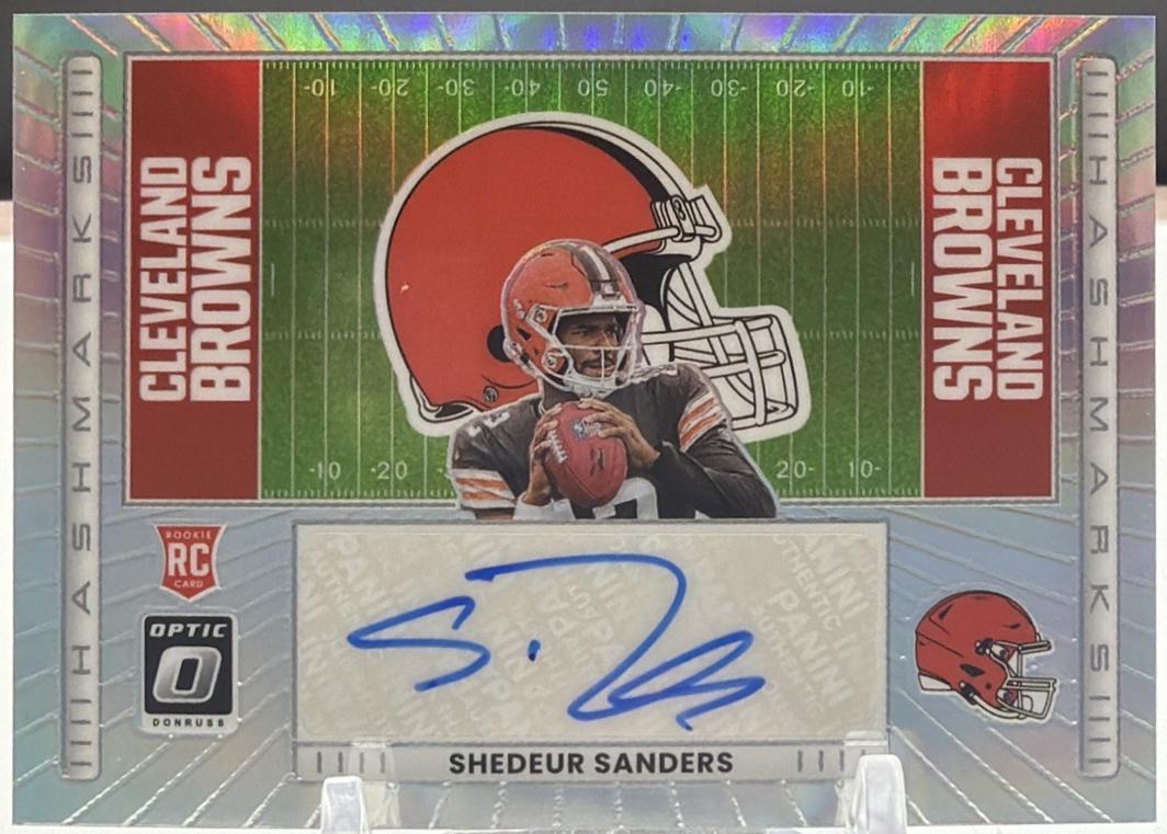 Shedeur Sanders #HM-SS 2025 Panini Donruss Optic Hash Marks Football