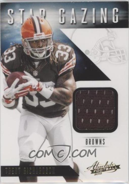Trent Richardson #35 Football Cards 2012 Panini Absolute Star Gazing Materials