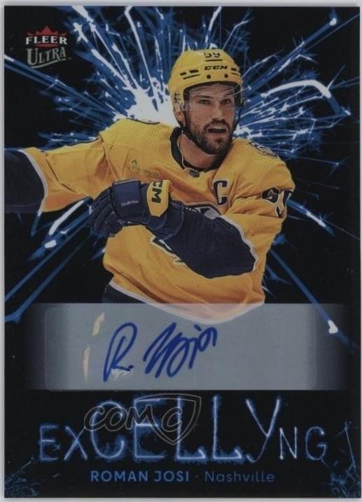 Roman Josi #EC-15 2024 Fleer Ultra Excellyng Autograph Hockey