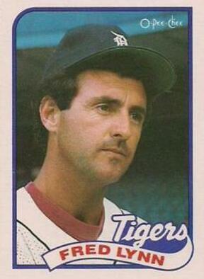 Fred Lynn #27 Baseball Cards 1989 O Pee Chee