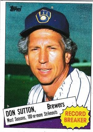 Don Sutton #10 Baseball Cards 1985 Topps