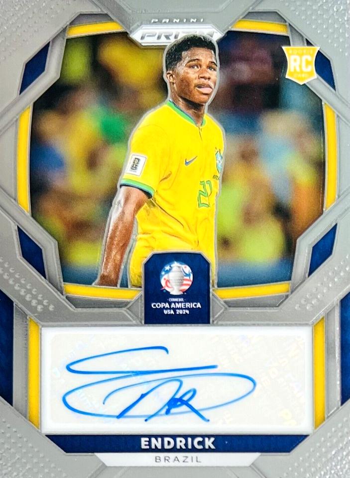 Endrick #6 Soccer Cards 2024 Panini Prizm Copa America Signature