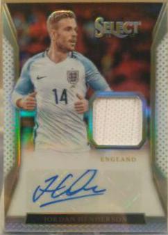 Jordan Henderson #JA-JHE Soccer Cards 2016 Panini Select Jersey Autographs