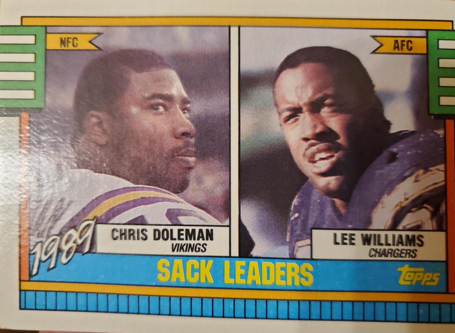 1989 Sack Leaders   Chris Doleman, Lee Williams #193