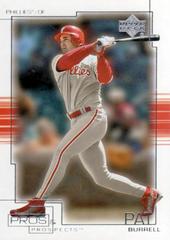 Pat Burrell #80 Baseball Cards 2001 Upper Deck Pros & Prospects Prices