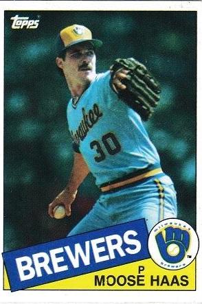 1985 Topps Moose Haas #151 card