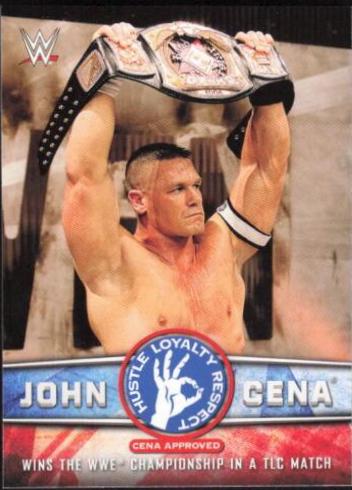 Wins the WWE Championship in a TLC Match #11 Wrestling Cards 2017 Topps WWE John Cena Tribute