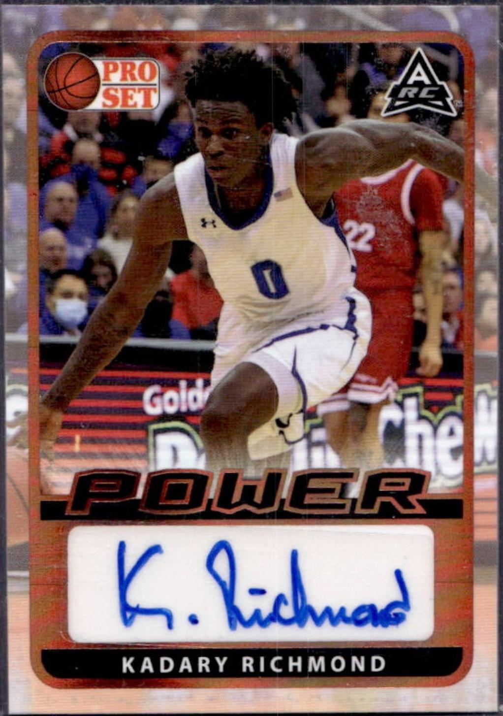 Kadary Richmond #BA-KR1 2021 Pro Set Power Autograph Basketball