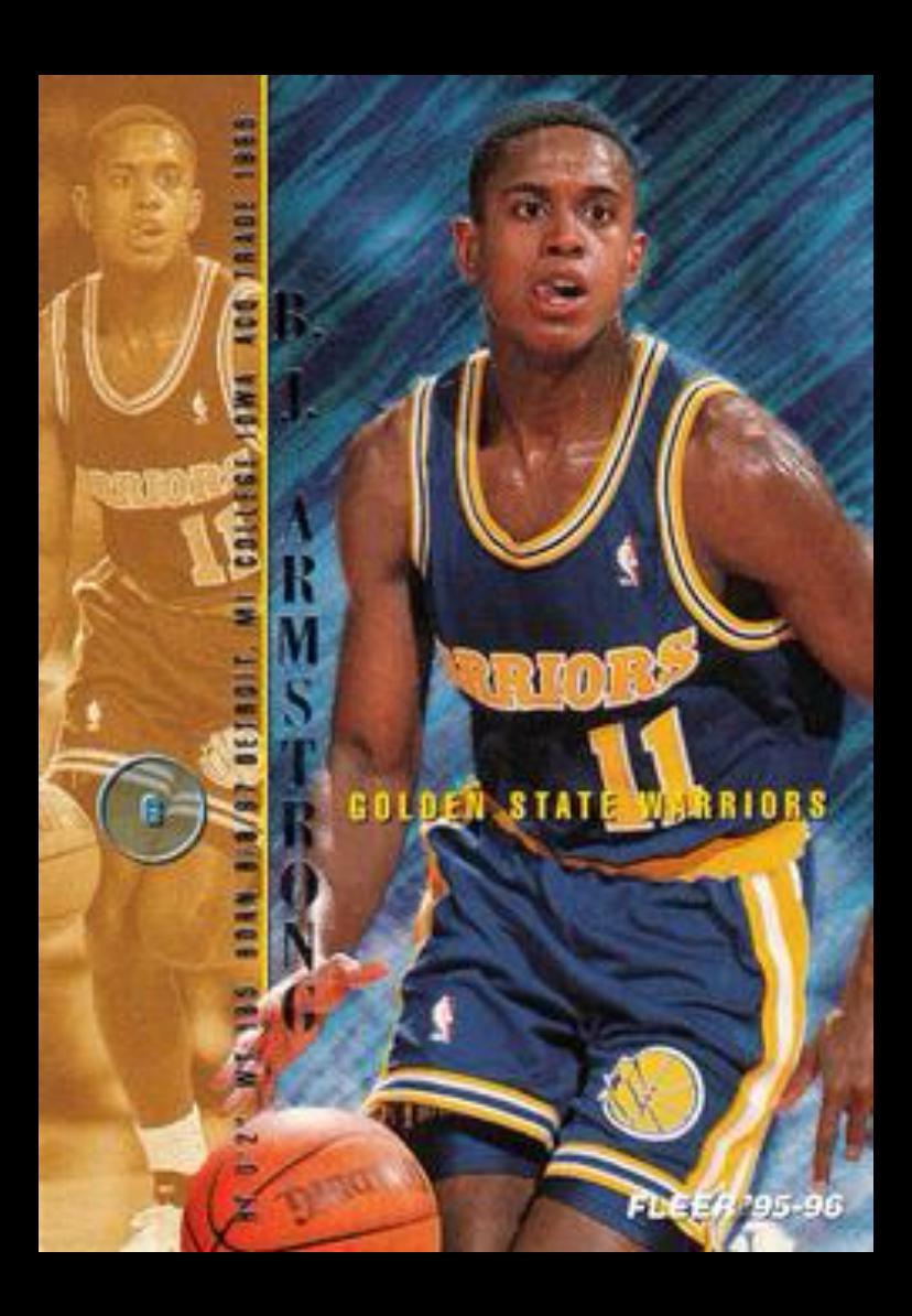 B.J. Armstrong #219 Basketball Cards 1995 Fleer