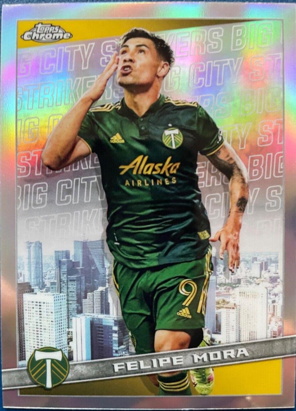 Felipe Mora #BCS-14 Soccer Cards 2022 Topps Chrome MLS Big City Strikers