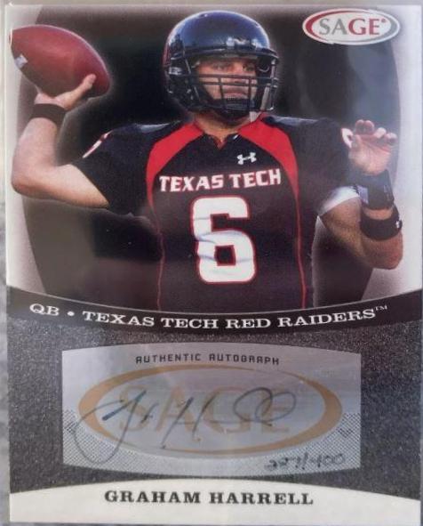 Graham Harrell #A19 Football Cards 2009 Sage Autographs