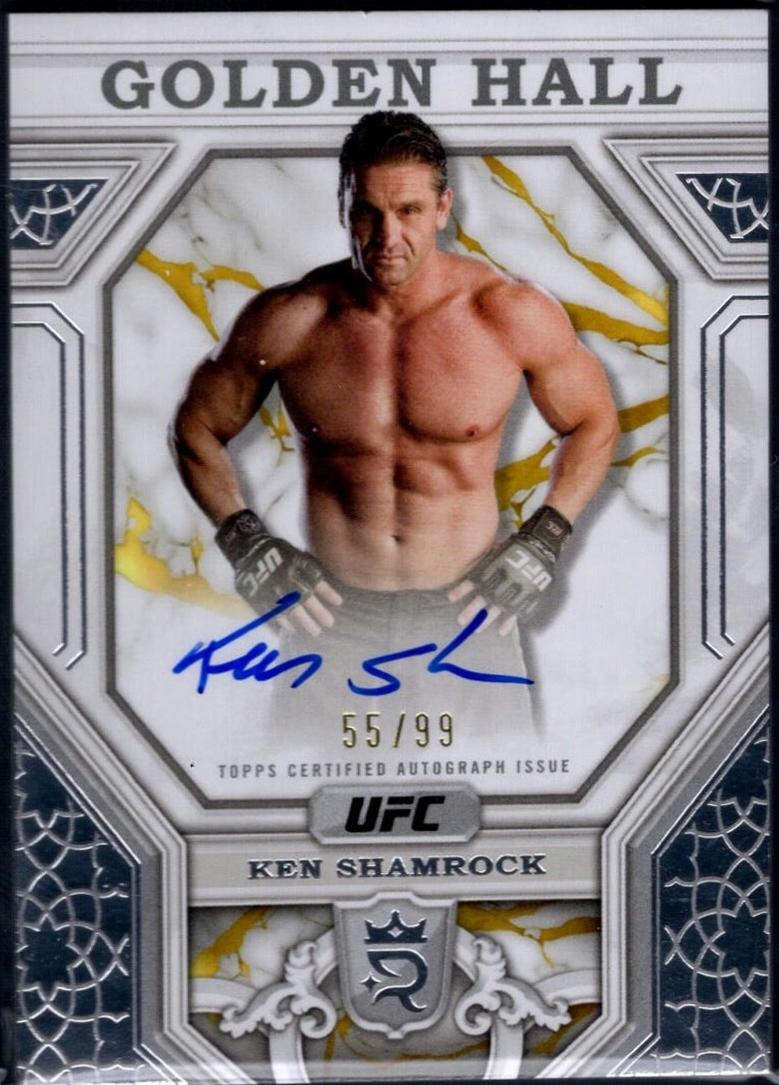 Ken Shamrock #GH-KS Ufc Cards 2024 Topps Royalty UFC Golden Hall Autograph