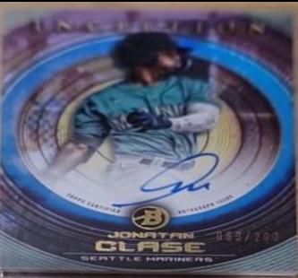 Jonatan Clase #PA-JC 2022 Bowman Inception Baseball Prospect Autographs