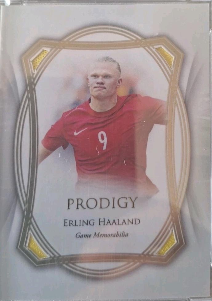 Erling Haaland #PD14 2023 Futera Unique Prodigy Relics Soccer