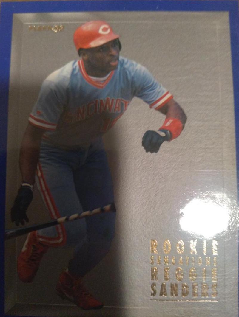 Reggie Sanders #7 of 10 Baseball Cards 1993 Fleer Rookie Sensations